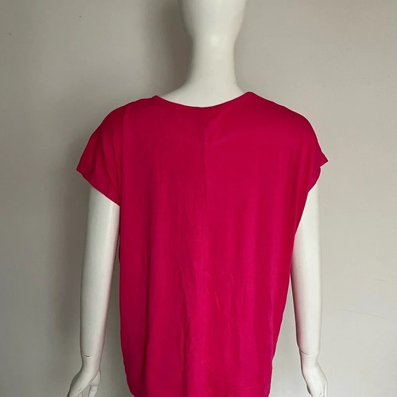 Oh Oh Women Pink Bright Printed Short Sleeve T-Shirt Size One Size NWT - Picture 3 of 6